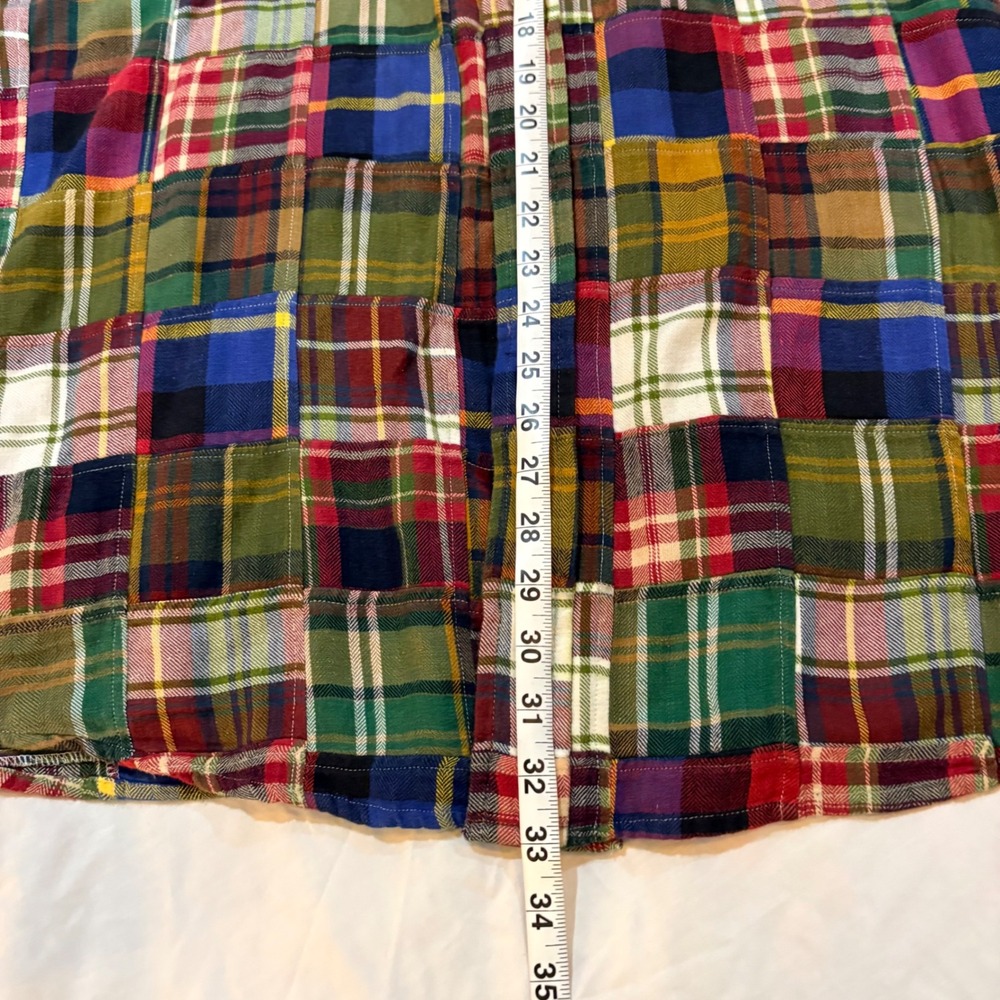 Orvis Mens Patchwork Plaid Flannel Button Down Sh… - image 5